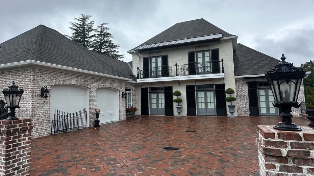 A professional helping a client prepare a home insurance claim.